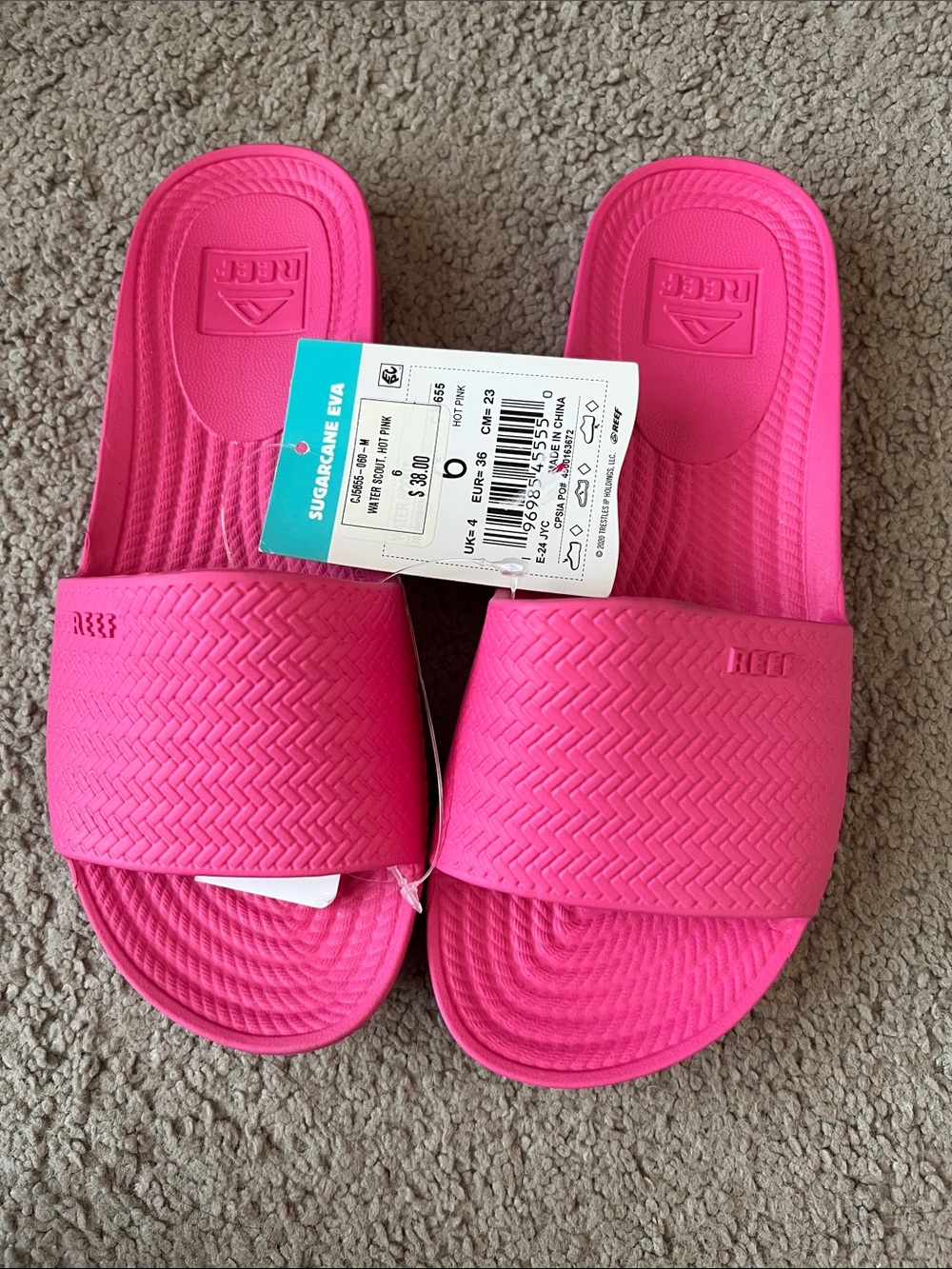 Reef Hot Pink Slide Sandals